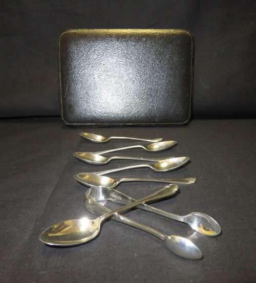 Sterling Silver Teaspoon and Sugar Nips set (boxed) - Sheffield 1921