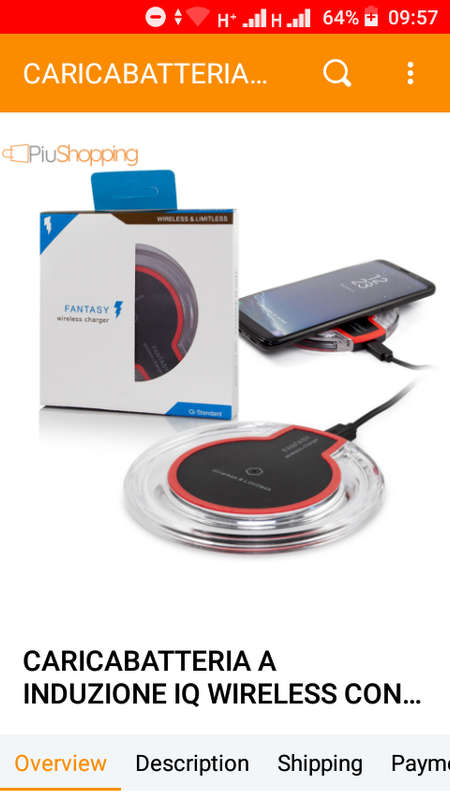 Qi phone wireless charger black