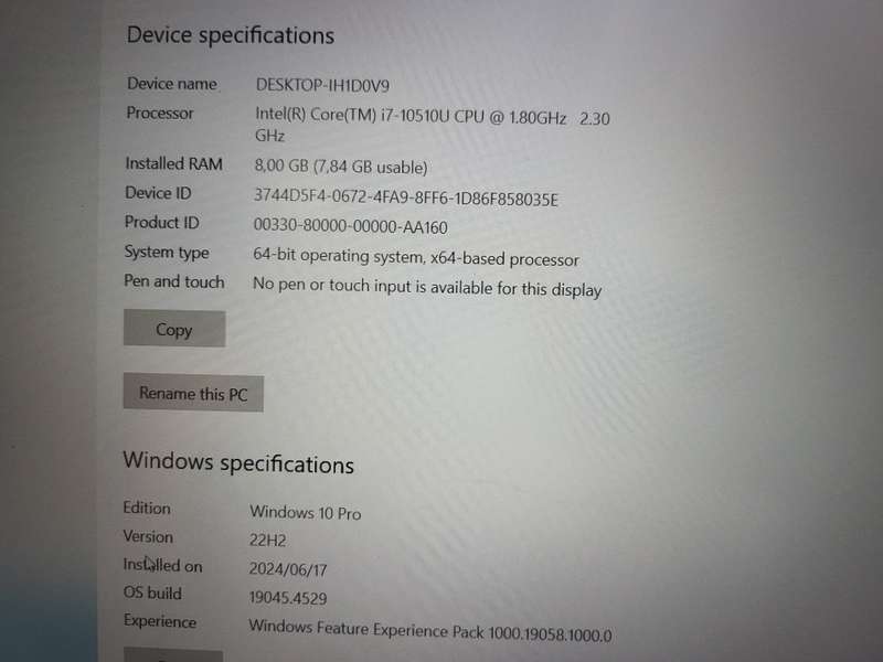 Hp Probook - 450 G7 - i7 10th Gen - 8GB Ram - 512GB SSD - 1TB HD - Good Condition