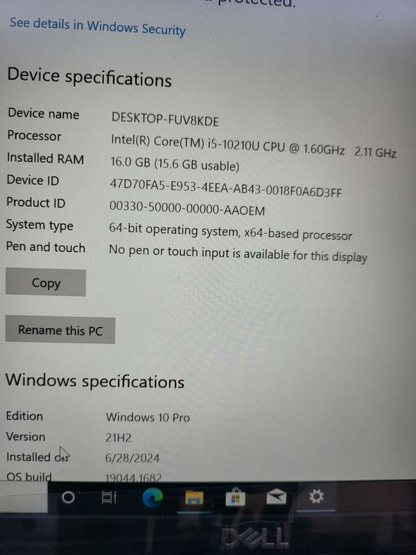Dell Latitude - 5400 - i5 10th Gen - 16GB Ram - 512GB SSD - Excellent Condition