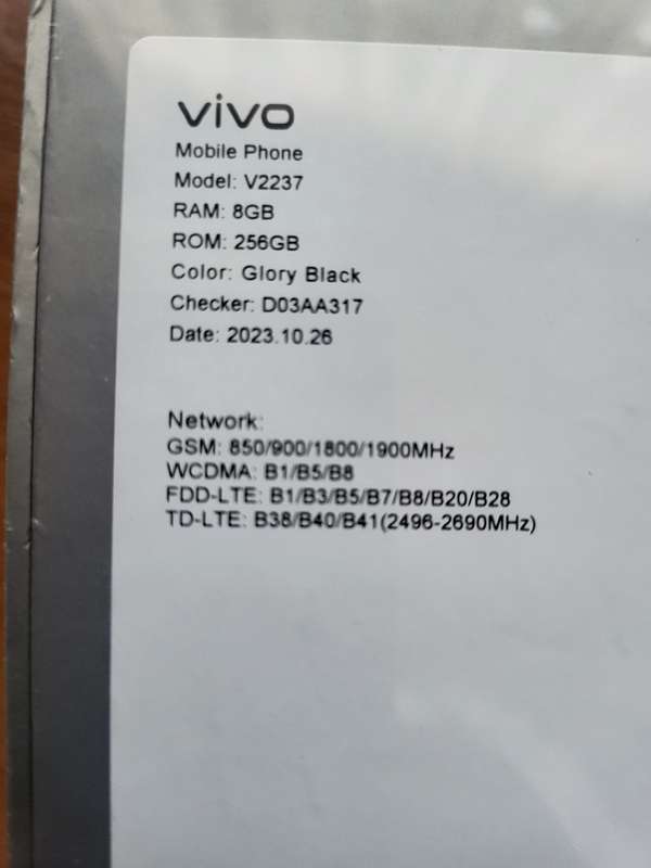 Vivo - V27e - Glory Black - 256GB - Dual Sim