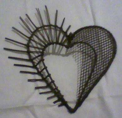 Rustic Wire Designer Heart Decoration