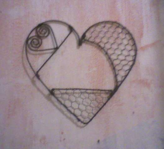 Rustic Wire Designer Heart for Decoration