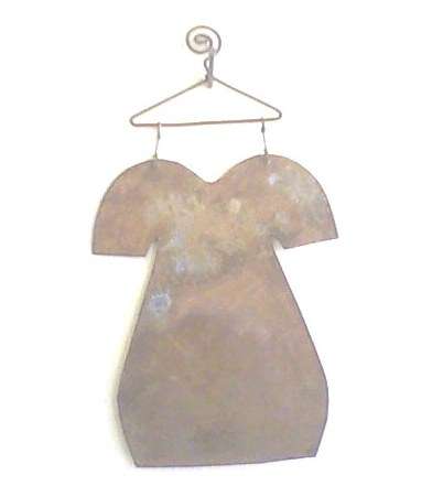 Rustic tinware dress- so beautiful it is hard to believe it is handcrafted!