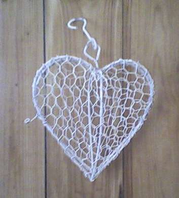 White mesh heart - lovely!