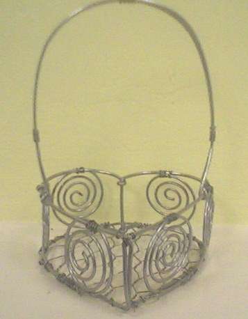 Rustic Wire Designer Heart basket