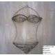 Handcrafted wire bra and pantie set - beautiful bathroom/bedroom decoration