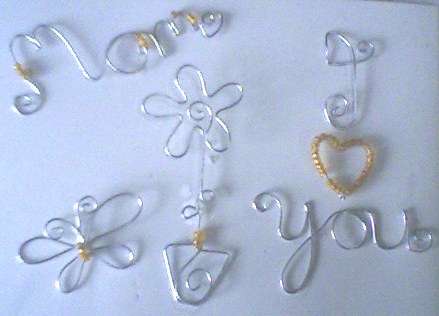 Little wire scrapbooking words - MOTHER'S DAY SELECTION - silver.