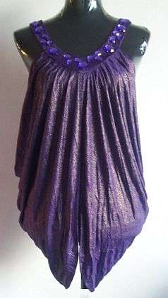 Purple Beaded Top - 34
