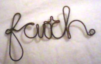 Mini rustic wire word for scrapbooking or cardmaking - 1cm high.