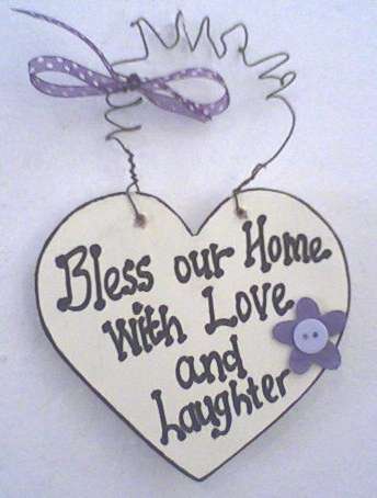 NEW!! Adorable hanging heart sign - makes a special gift too.
