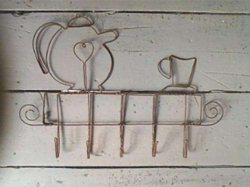 NEW! NEW! Rustic Wire - absolutely stunning - Teapot -cup hook- new design!