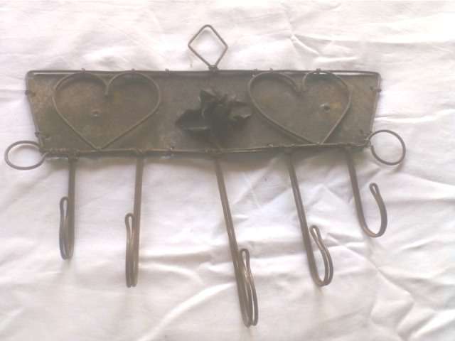 Divine Coat Hook with tin and wire detail- excellent craftmanship!