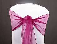 Organza Tie Backs - burgandy.