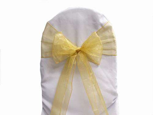 Organza Tie Backs - gold.