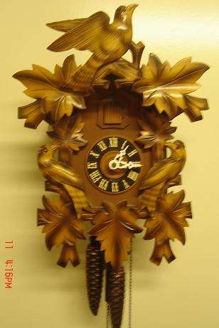 LOVELY LARGE TWO TONE WEST GERMAN CUCKOO CLOCK