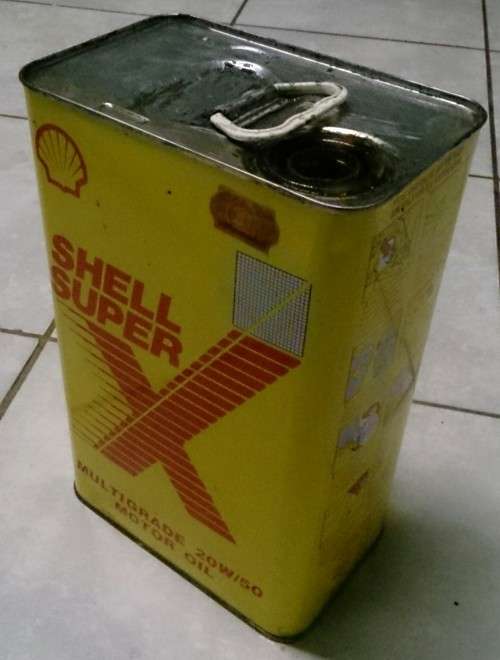 Old Shell Super X Multigraad 20W/50 Motorolie 5l Tin