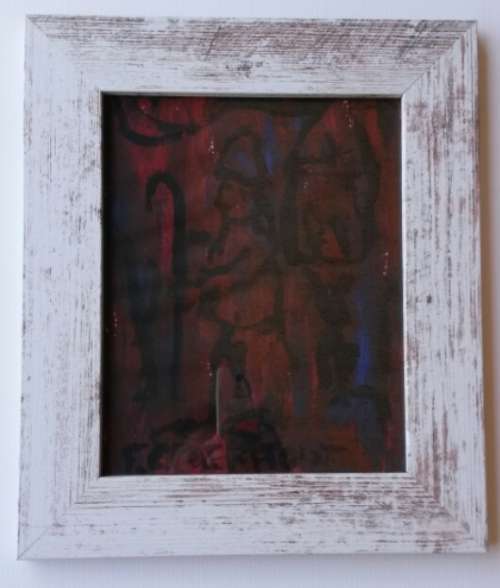 Frans Claerhout - Shepherd - Acrylic on paper - Signed on back