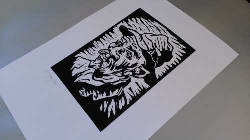Gregoire Boonzaier Litho Print - Old Man - Signed in pencil