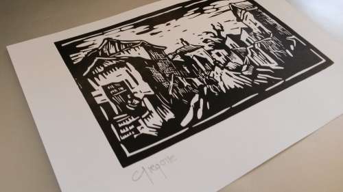 Gregoire Boonzaier Litho Print - Town - Signed in pencil