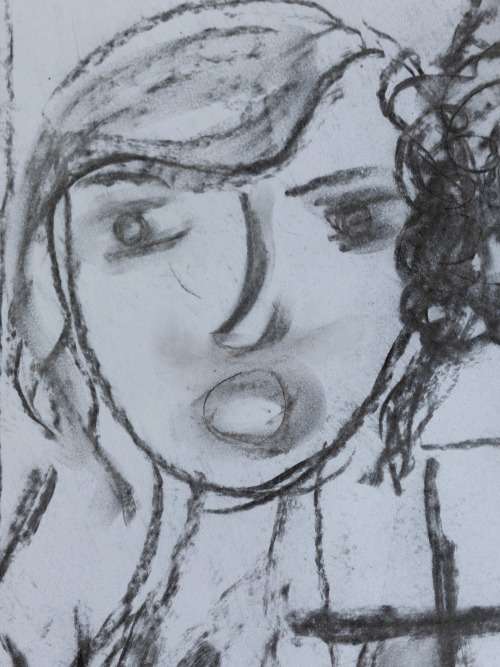 Massive Authenticated FRANS CLAERHOUT Charcoal Sketch!!! COA by Keith Johns, VALUE R8000-00