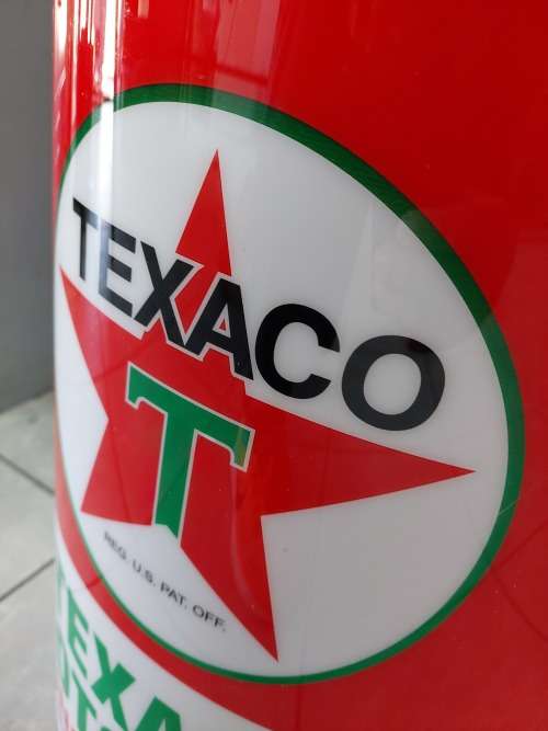 Curved TEXACO Lightbox untested 50cm x 40cm