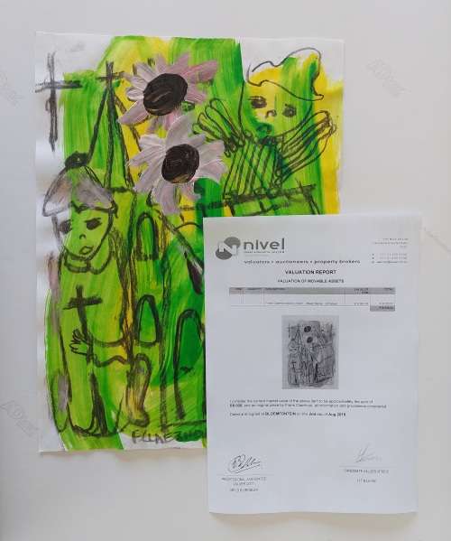 Frans Claerhout - Mixed Media on paper 42cm x 30cm Valued at R8000!!! COA incl.