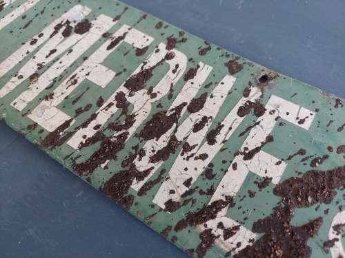 Vintage Original Shorty V/D Merwe Street Sign