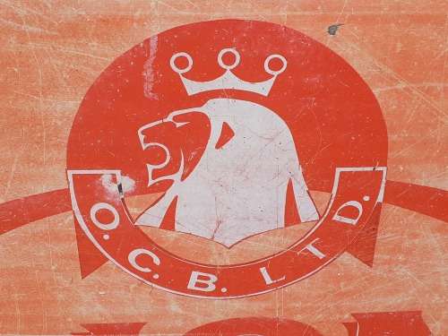 Huge Vintage Lion Lager Litho Sign 121cm x 93cm