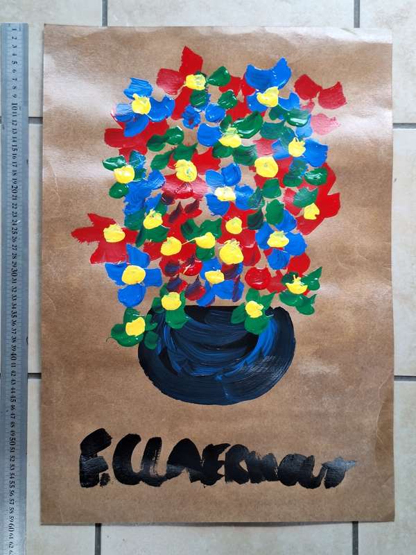 HUGE Frans Claerhout - FLOWERS - Stunning colours, signed on the back in pen !!!!