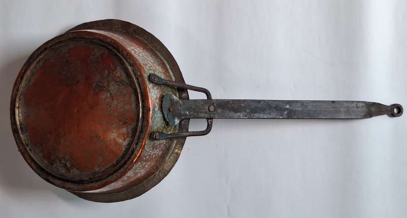 Large Long Handled Africana Copper Pot