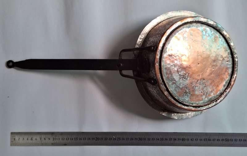 Large Long Handled Africana Copper Pot
