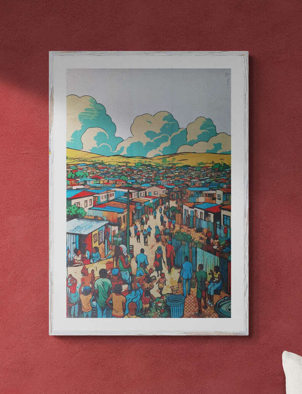 Anna Ibrahim - Soweto / 90cm x 60cm signed print marked 1/1