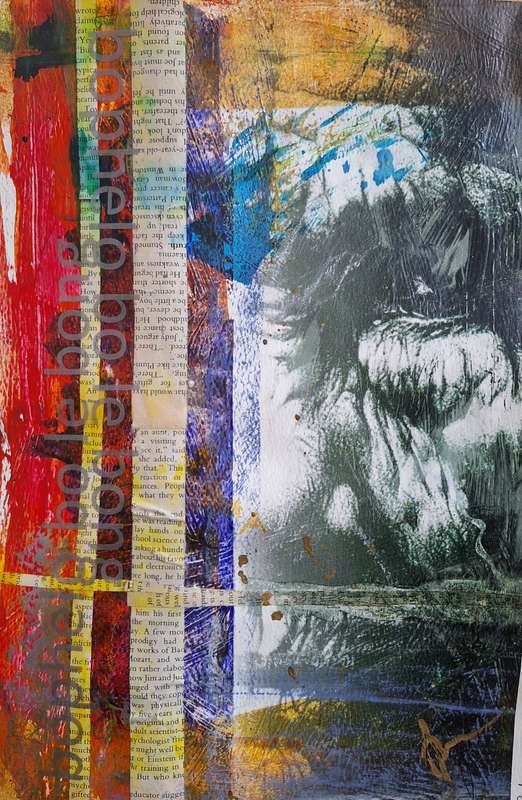 JohnnyP - `Bophelo bo le bong` (1) - 35cm x 22cm Mixed Media on heavy artist paper, signed and dated