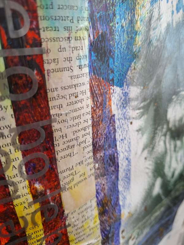 JohnnyP - `Bophelo bo le bong` (2) - 35cm x 22cm Mixed Media on heavy artist paper, signed and dated