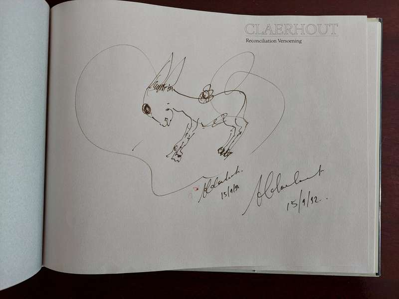 Frans Claerhout - RECONCILIATION / VERSOENING - Signed copy with sketch.