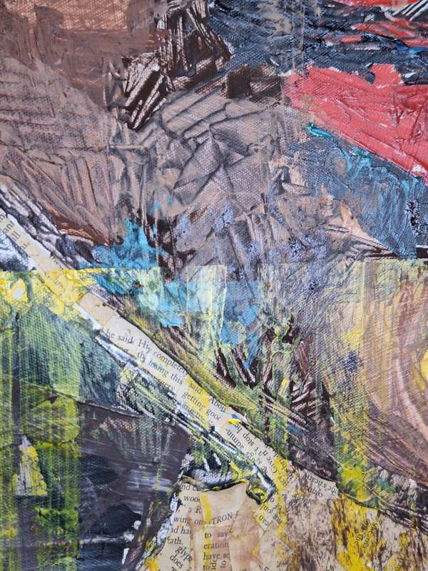 "Sarah" by JohnnyP - Mixed Media on blocked Canvas 120cm x 80cm