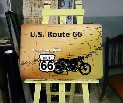 Metal Sign, Route 66, Vintage Style