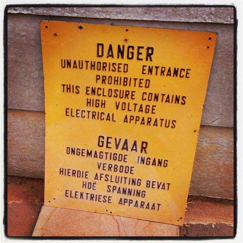 Vintage "Fiberglass" Safety Sign, bevelled lettering!