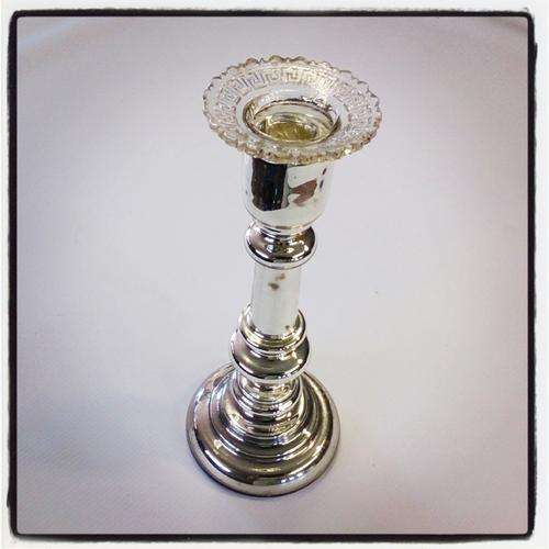 Antique Fine Glass Candlestick Holder