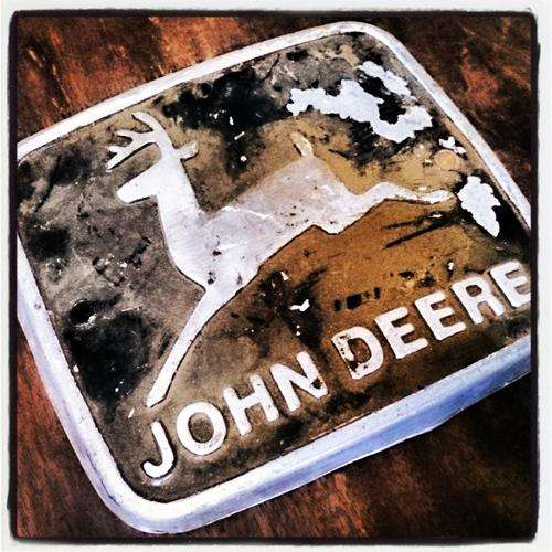 Vintage John Deere Metal Badge!