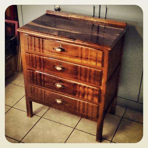 Antique Teak Chest Of Drawers