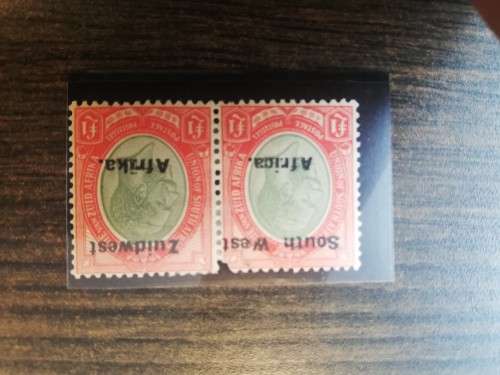 SWA - 1 Pound Kings Head Stamp with Varieties