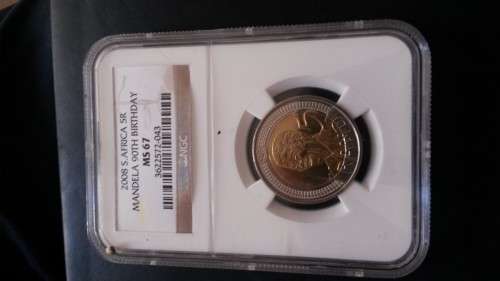 Nelson Mandela R5 - NGC Graded Coin M67