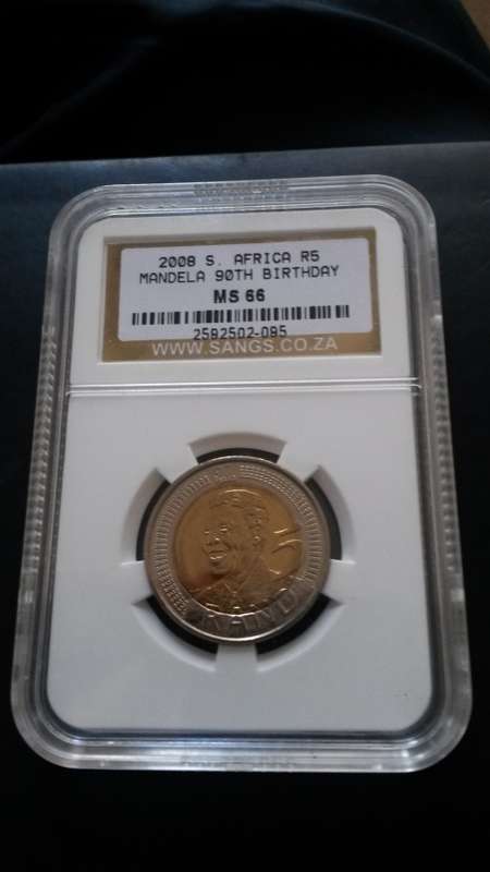 Nelson Mandela R5 - SANGS Graded MS66