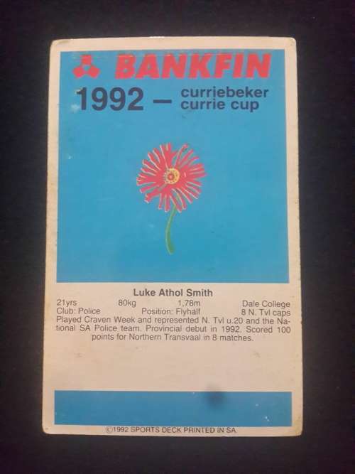 1992 Sports Deck Trading Cards # 102 Luke Smith