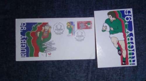 RWC 1995 Postcard , Envelope and Stamp