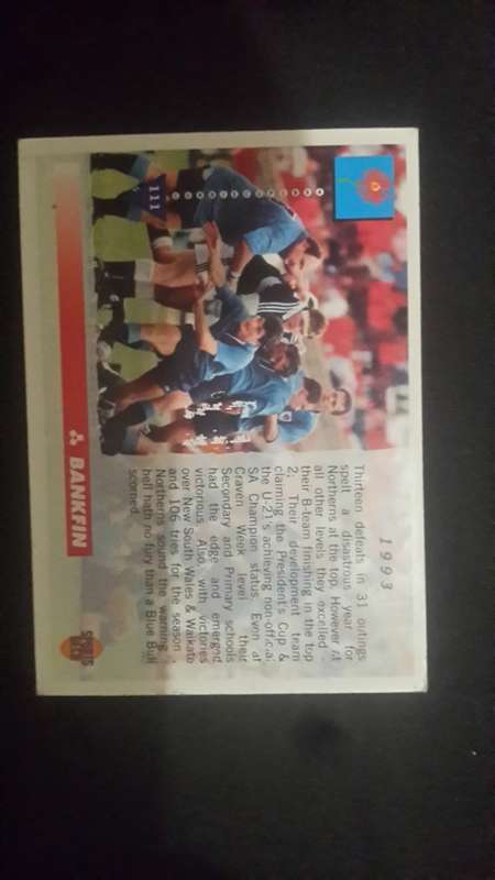 1994 Sports Deck Currie Cup Rugby Trading Cards # 111 NTVL