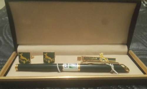 Rare Collectors Item RWC 1995 Springboks  Pen , Tie Pin & Cufflinks