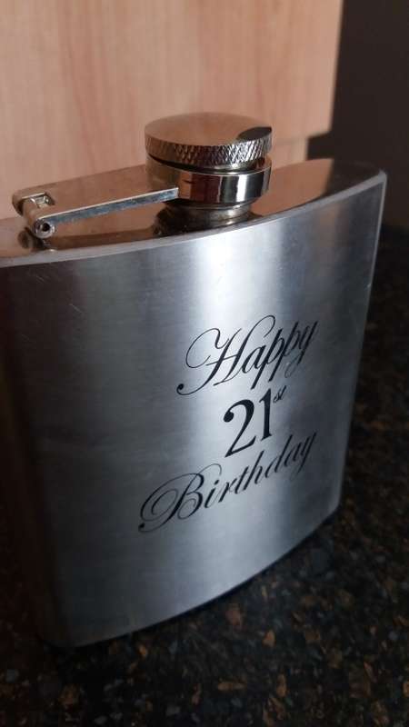 21st Birthday hip flask.  Perfect 21st gift! Never been used.